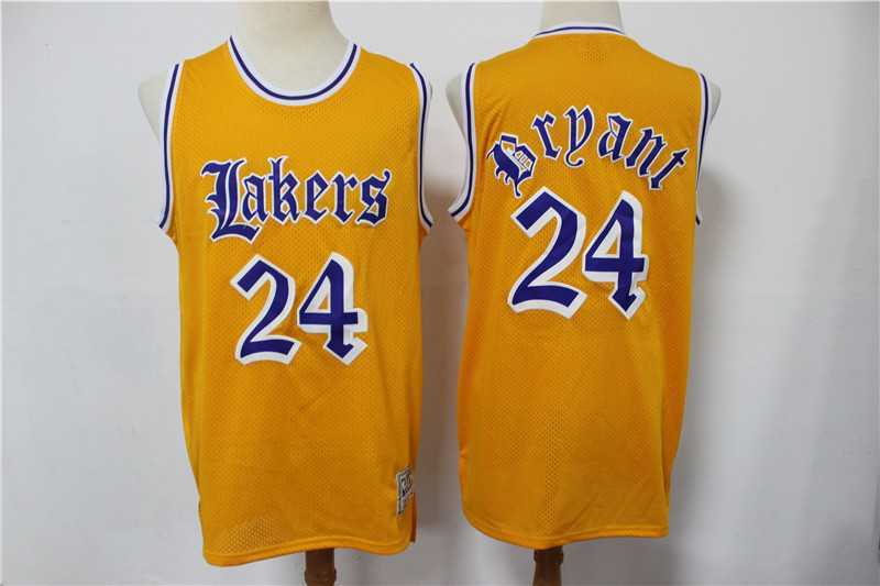 Lakers 24 Kobe Bryant Yellow Faded Swingman Jersey,We sell and wholesale Lakers 24 Kobe Bryant Yellow Faded Swingman Jersey on line form chian!